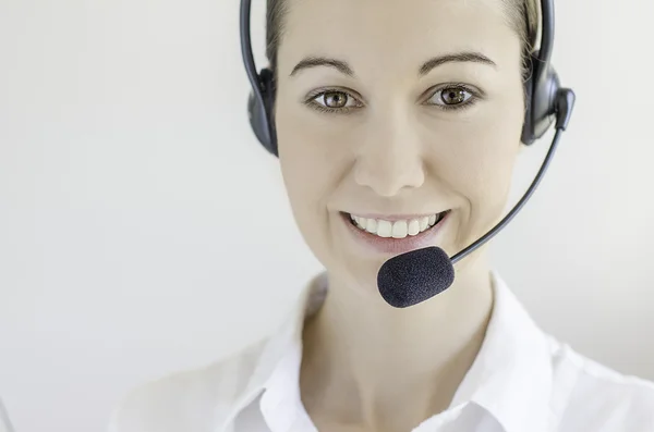 Callcenter-Frau — Stockfoto