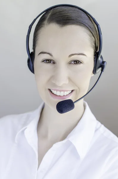 Call Center nő — Stock Fotó