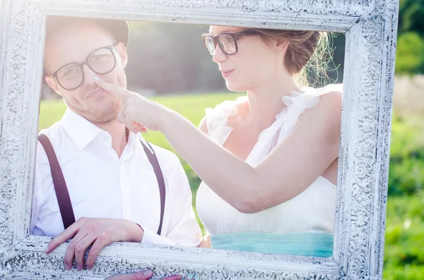 Feliz cúpula no e-session — Fotografia de Stock