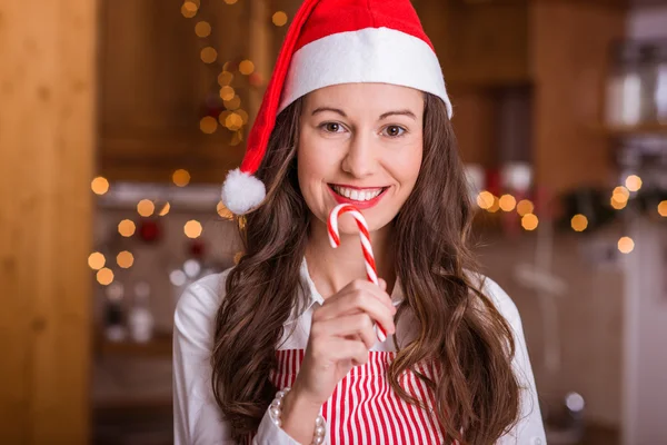 Young woman and candy — Stock Photo, Image