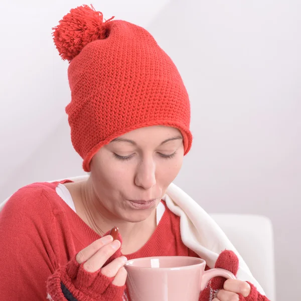 Zieke vrouw — Stockfoto