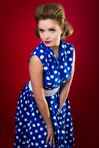 Retro girl — Stockfoto