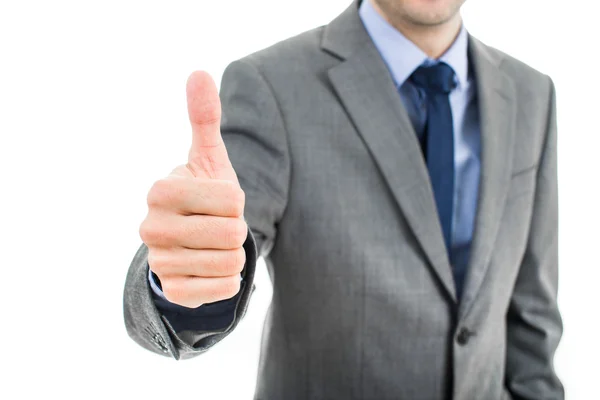 Business man going thumb up — Stock Photo, Image