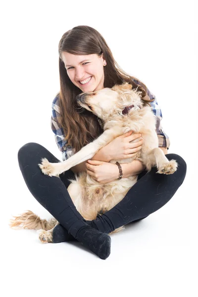 Jag älskar min hund. — Stockfoto