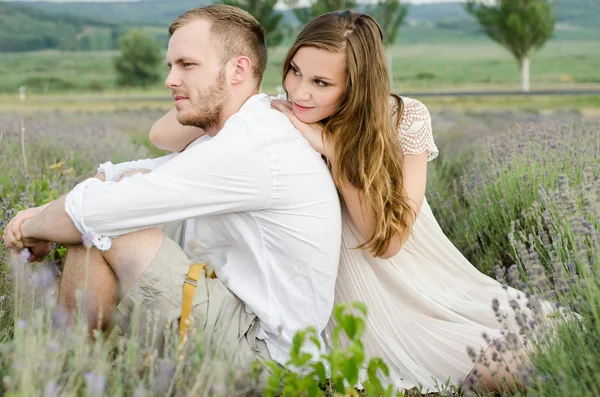 Happy couple embracing and laughing — Stock Photo, Image