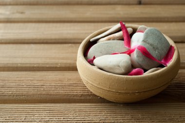 taş kahverengi kase