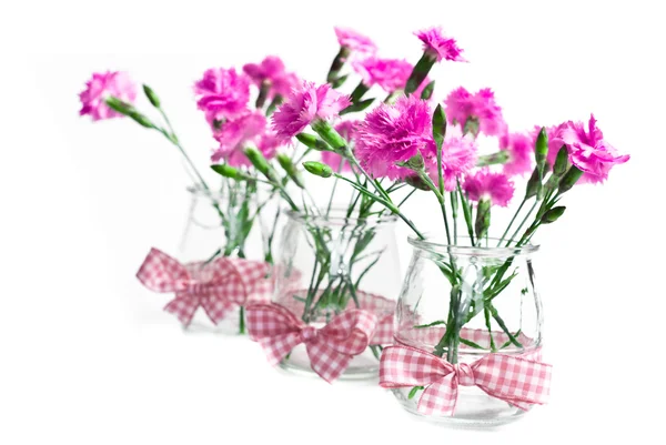 Flowers pink in a vase — Stock Photo, Image