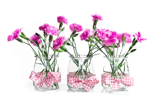 꽃병에 꽃 핑크 — 스톡 사진