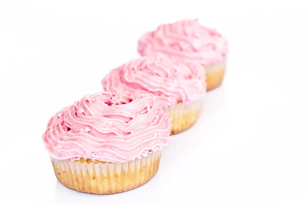 Рожевий кекс — стокове фото