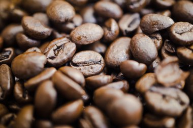 kahverengi kahve, arka plan dokusu, yakın plan.