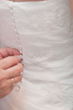 Gelin elbise düğün için hazırlık