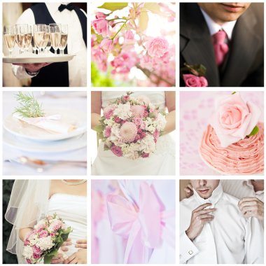 dokuz düğün fotoğrafları kolaj bir