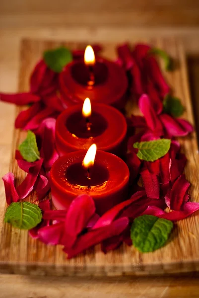 Valentines candles — Stock Photo, Image