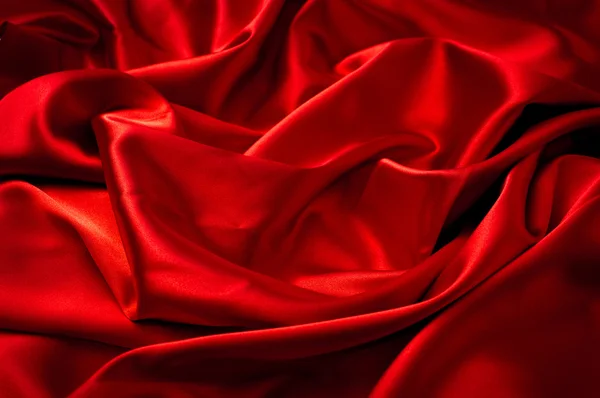Gros plan en soie rouge — Photo