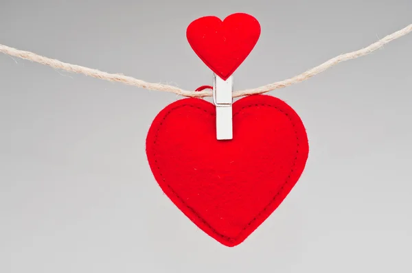Valentines röd hjärta — Stockfoto