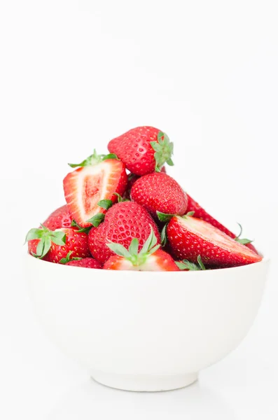 Fresh strawberries in bowl — Stock Photo, Image