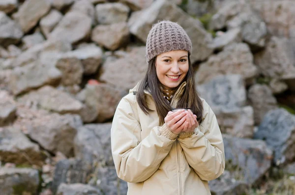 Young woman drinking — Stock Photo, Image