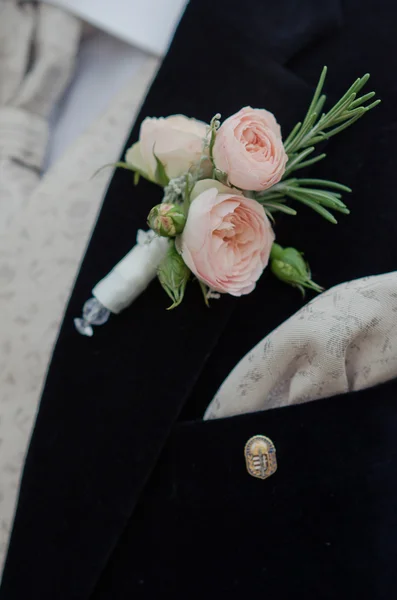 Bouton de mariage fleur trou — Photo