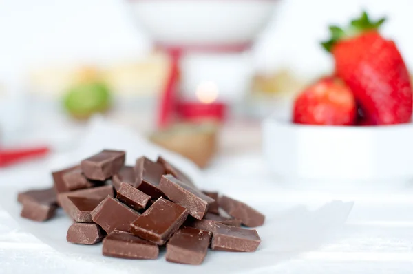 Chocolate fondue — Stock Photo, Image