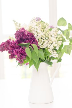 Güzel vazo içinde Lila demet