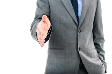 işadamı için el sıkışma sunan