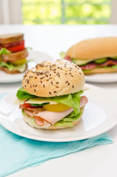 A fresh deli sandwich — Stock Photo, Image