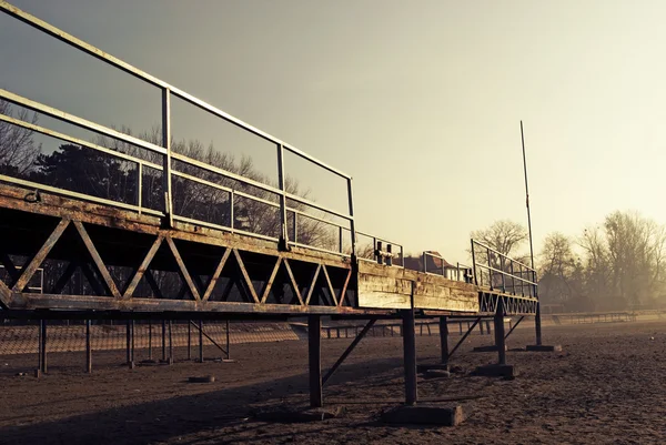 Bleachers of School Football Stadium — Stock Photo, Image