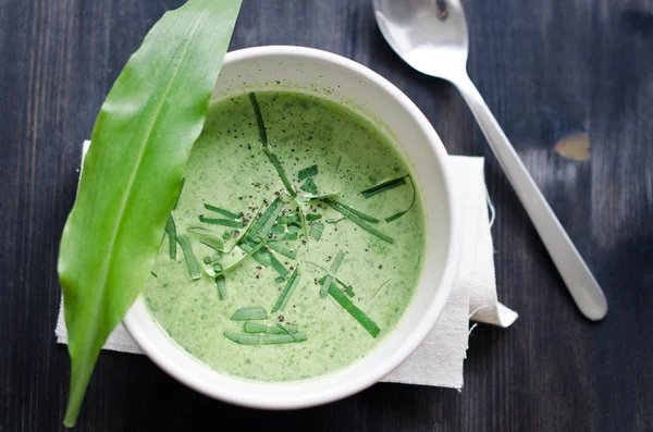 Zuppa di aglio selvatico — Foto Stock