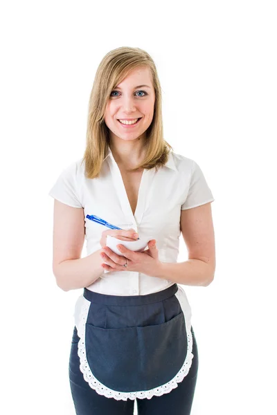 Junge Kellnerin — Stockfoto