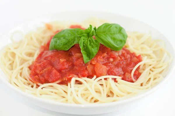 Impostazione pasta con pomodoro — Foto Stock