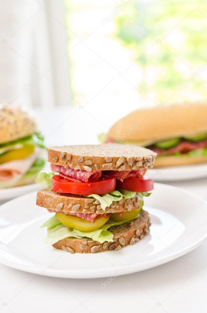 A fresh deli sandwich Stock Photo by ©loriklaszlo 28760705