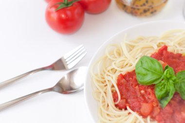 Spagetti whit domates sosu.