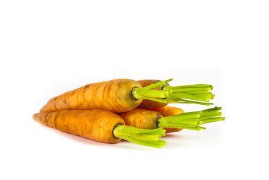 Beyaz bir arka plan üzerinde izole havuç