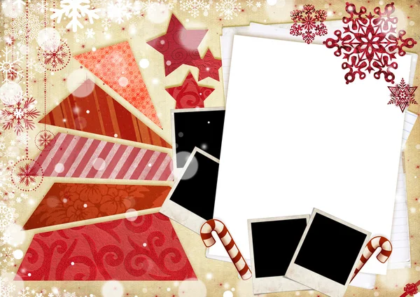 装飾クリスマスのグリーティング カード — ストック写真