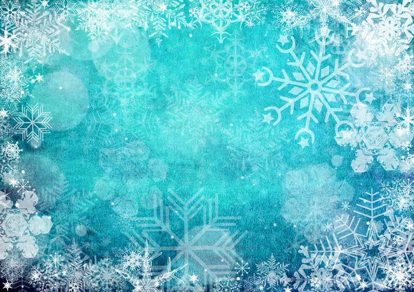 Schneeflocken mit Platz für Text oder Bild — Stockfoto