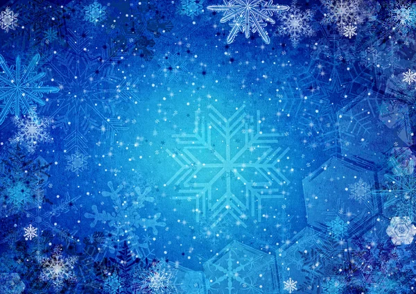 Winter background with snowflakes — Stock Photo, Image