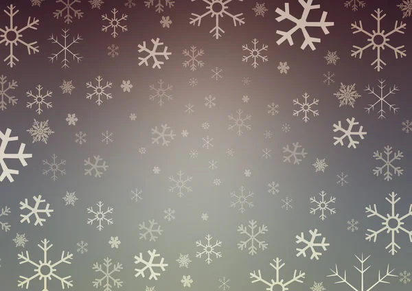 雪の結晶と冬の背景 — ストック写真