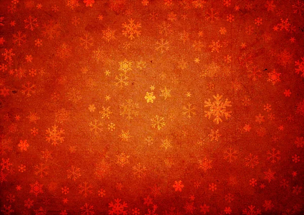 Piros karácsonyi háttér hópelyhek a tél — Stock Fotó