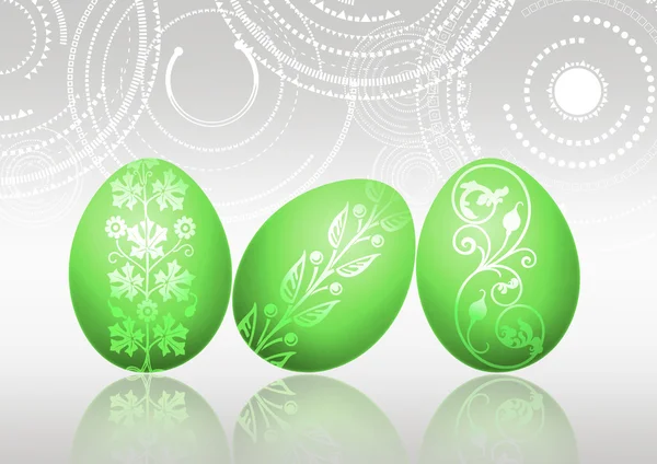 Illustration of three easter eggs — Stock Photo, Image