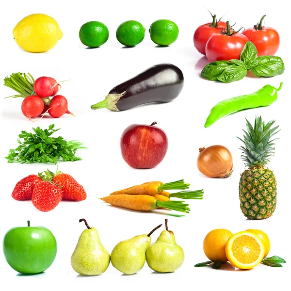 Set of fruits and vegetables — Stock Photo, Image