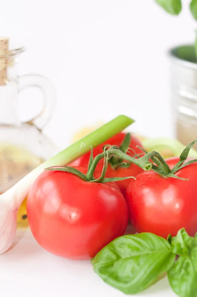 Ingredientes de pasta aislados sobre fondo blanco — Foto de Stock