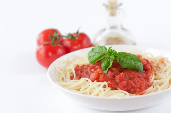 Spaghetti sauce tomate blanche — Photo