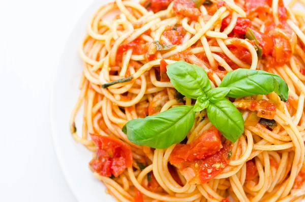 Spaghetti con salsa di pomodoro — Foto Stock