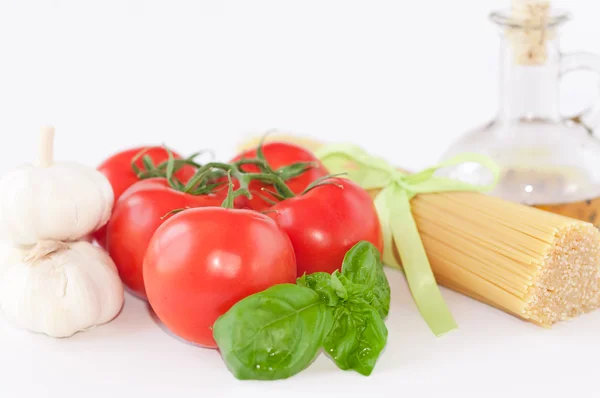 Impostazione pasta con pomodoro — Foto Stock