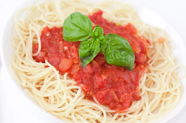 Sos pomidorowy Spaghetti whit — Zdjęcie stockowe