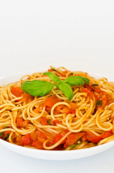 Spaghetti con salsa di pomodoro — Foto Stock