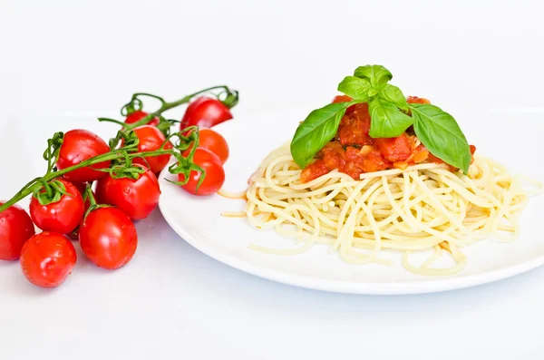 意大利面乳酪番茄酱 — 图库照片