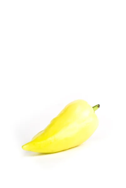 Fresh yellow paprika isolated on white — Stock Photo, Image