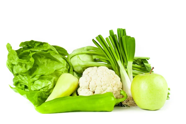 Fresh vegetables isolated on the white background — Stock Photo, Image