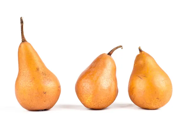 Three pears on white background — Stock Photo, Image